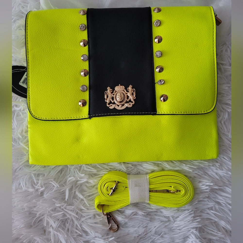 Neon Yellow Crossbody / Clutch Bag